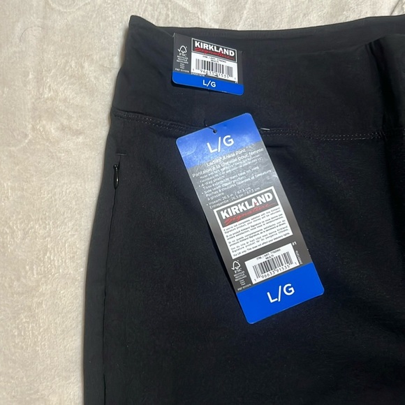 NWT Black Stretch Work Capris Pants sz L - Picture 4 of 6